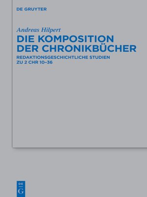 cover image of Die Komposition der Chronikbücher
